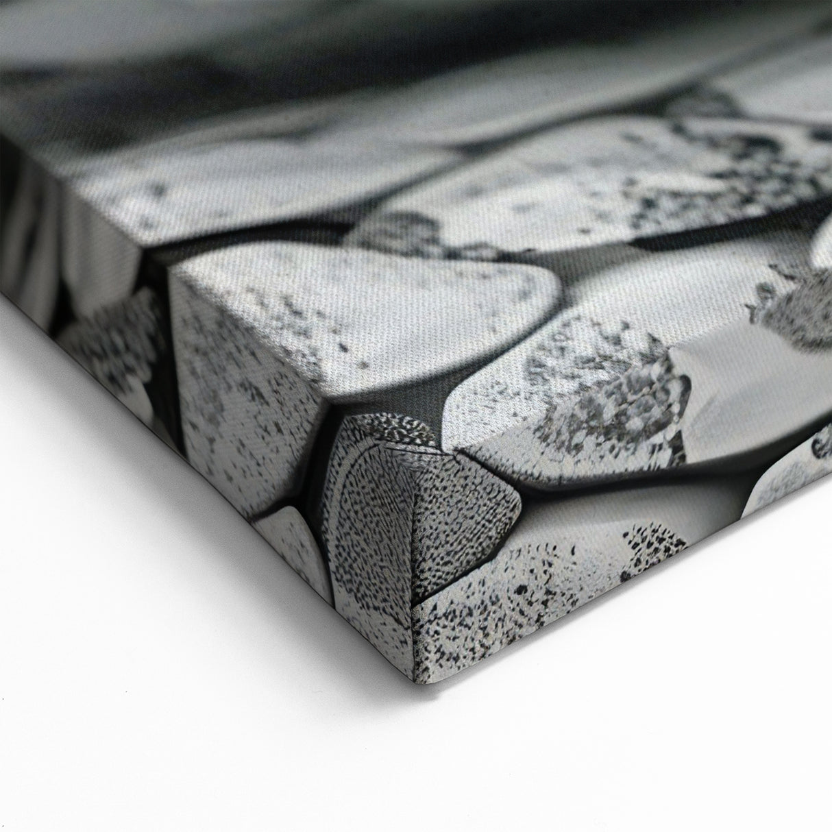 Textured Gray Snake Wall Art - Serpent Canvas Print for Modern Decor