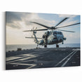 Naval Helicopter Wall Art - Aviation Canvas Print for Modern Spaces