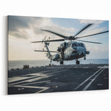 Naval Helicopter Wall Art - Aviation Canvas Print for Modern Spaces