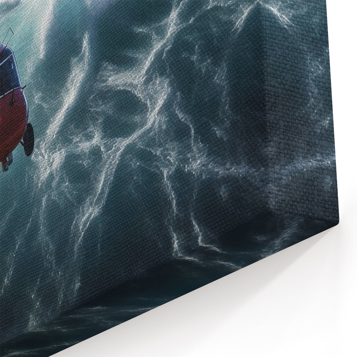 Rescue Helicopter Over Ocean Wall Art - Dynamic Aviation Canvas Print