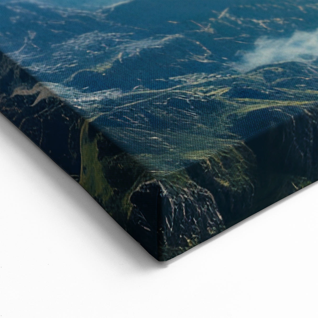 Aerial Mountain View Helicopter Wall Art - Stunning Aviation Print