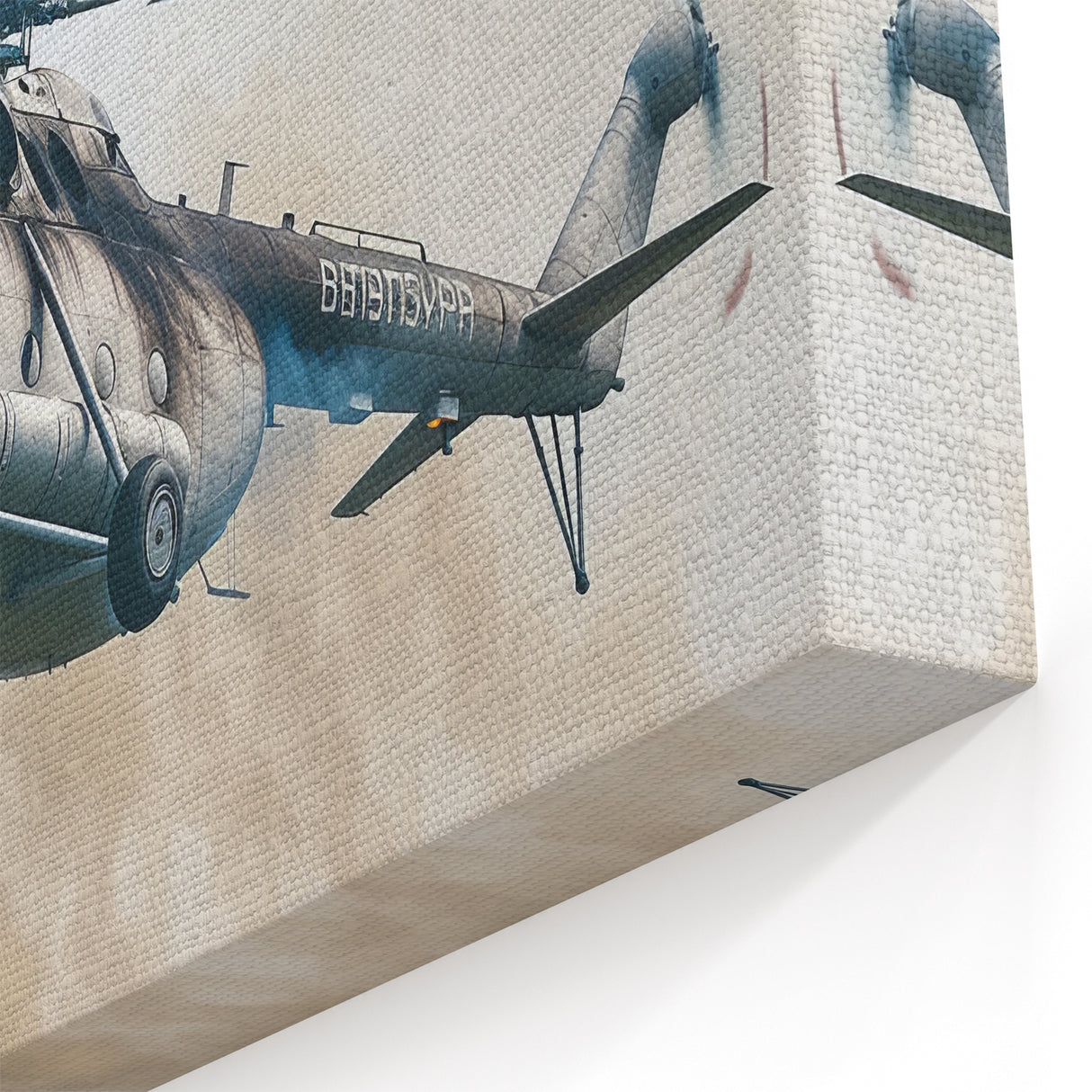 Military Helicopter in Flight Wall Art - Bold Aviation Canvas Print