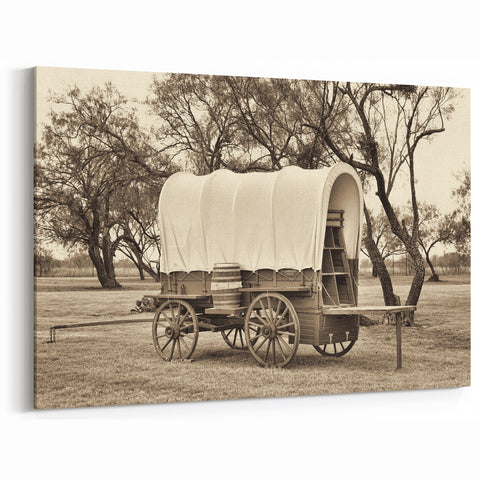 Vintage Service Vehicles Wall Art - Covered Wagon Print