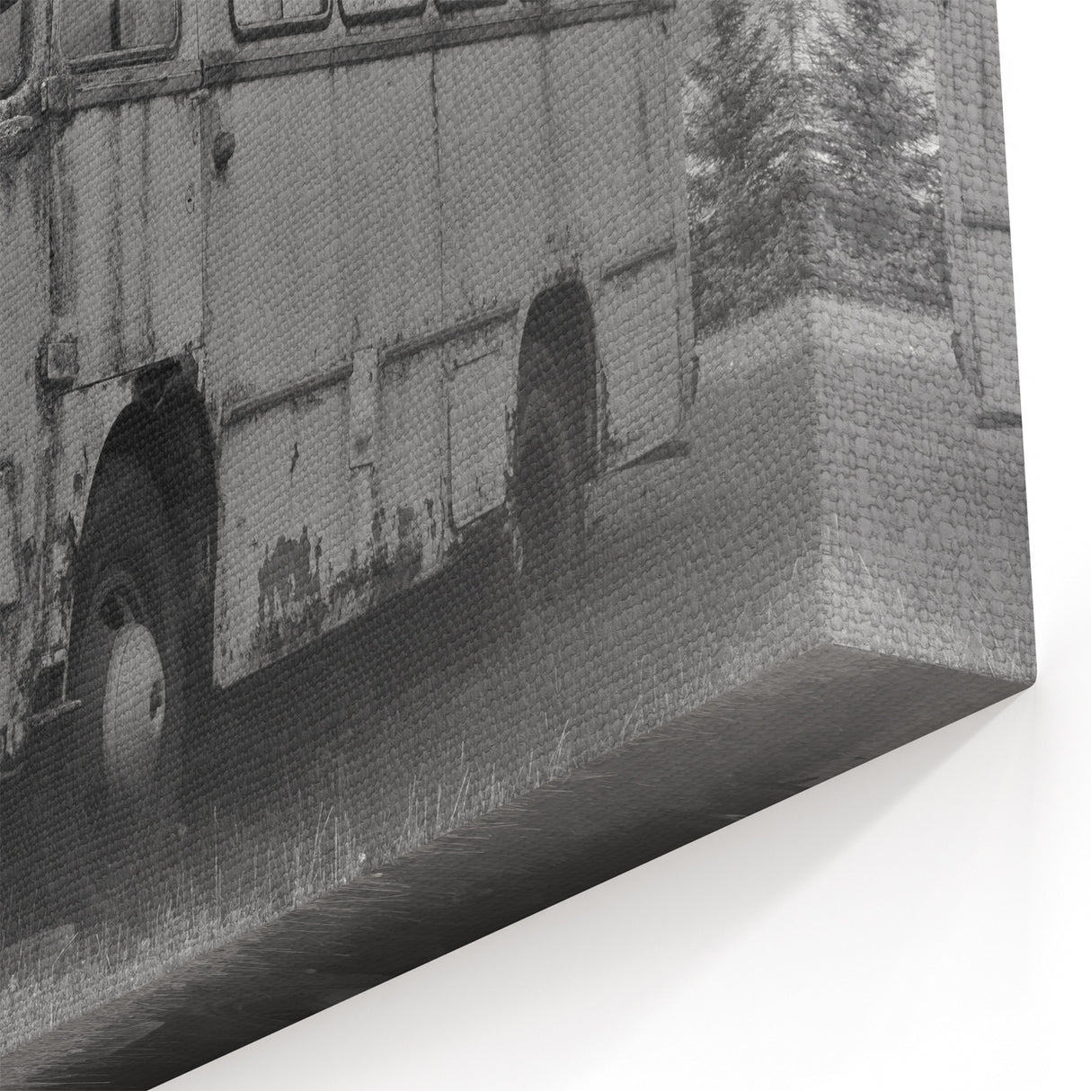 Rustic Vintage Bus Wall Art - Service Vehicles Print