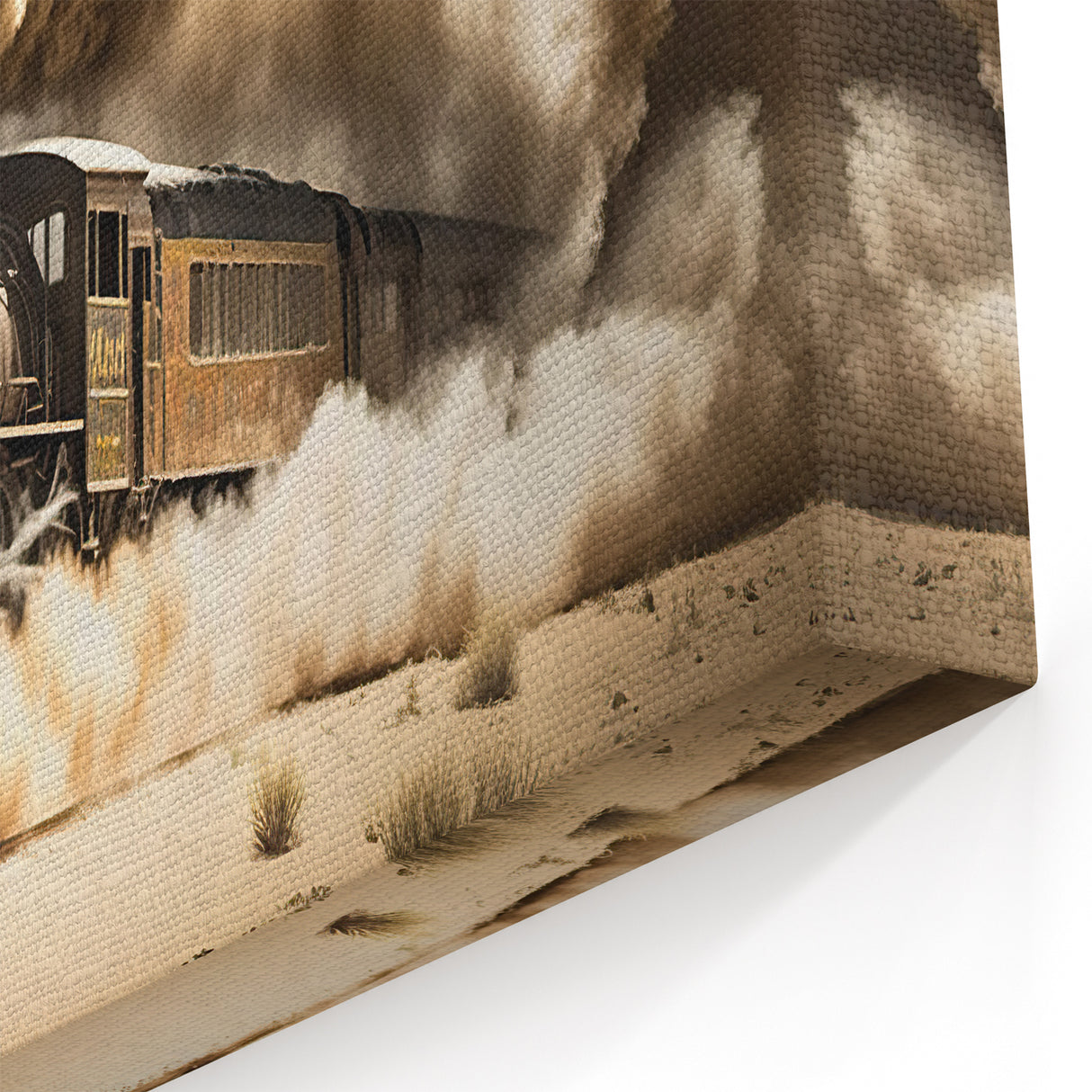 Vintage Steam Train Wall Art - Historic Service Vehicle Print