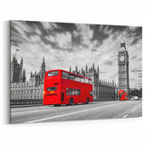 London Red Bus Wall Art - Iconic Service Vehicle Print