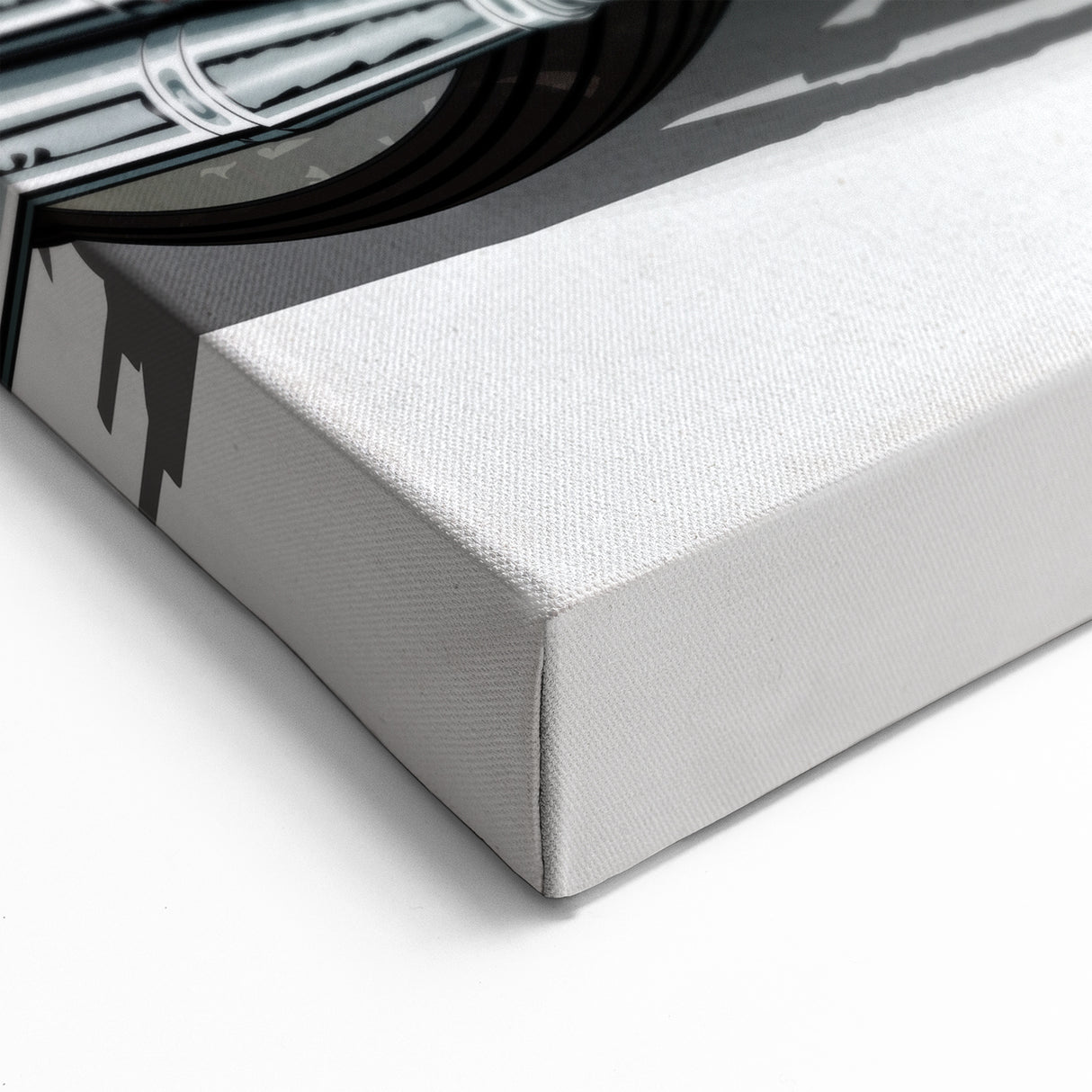 Custom Motorcycle Artwork - Retro Red Bike Illustration Canvas Print