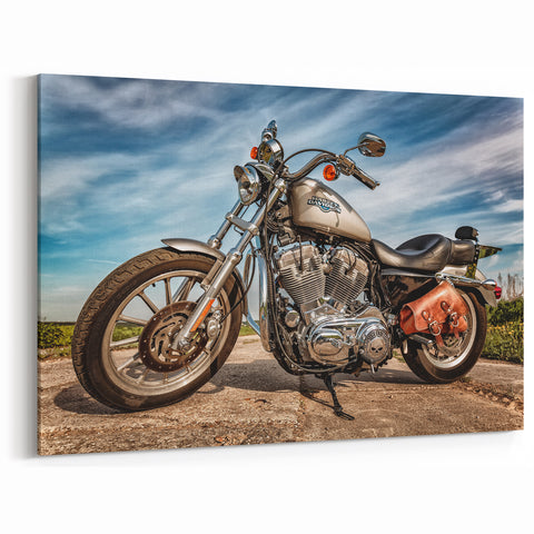 Classic Motorcycle Photography Print - Harley Davidson Wall Art
