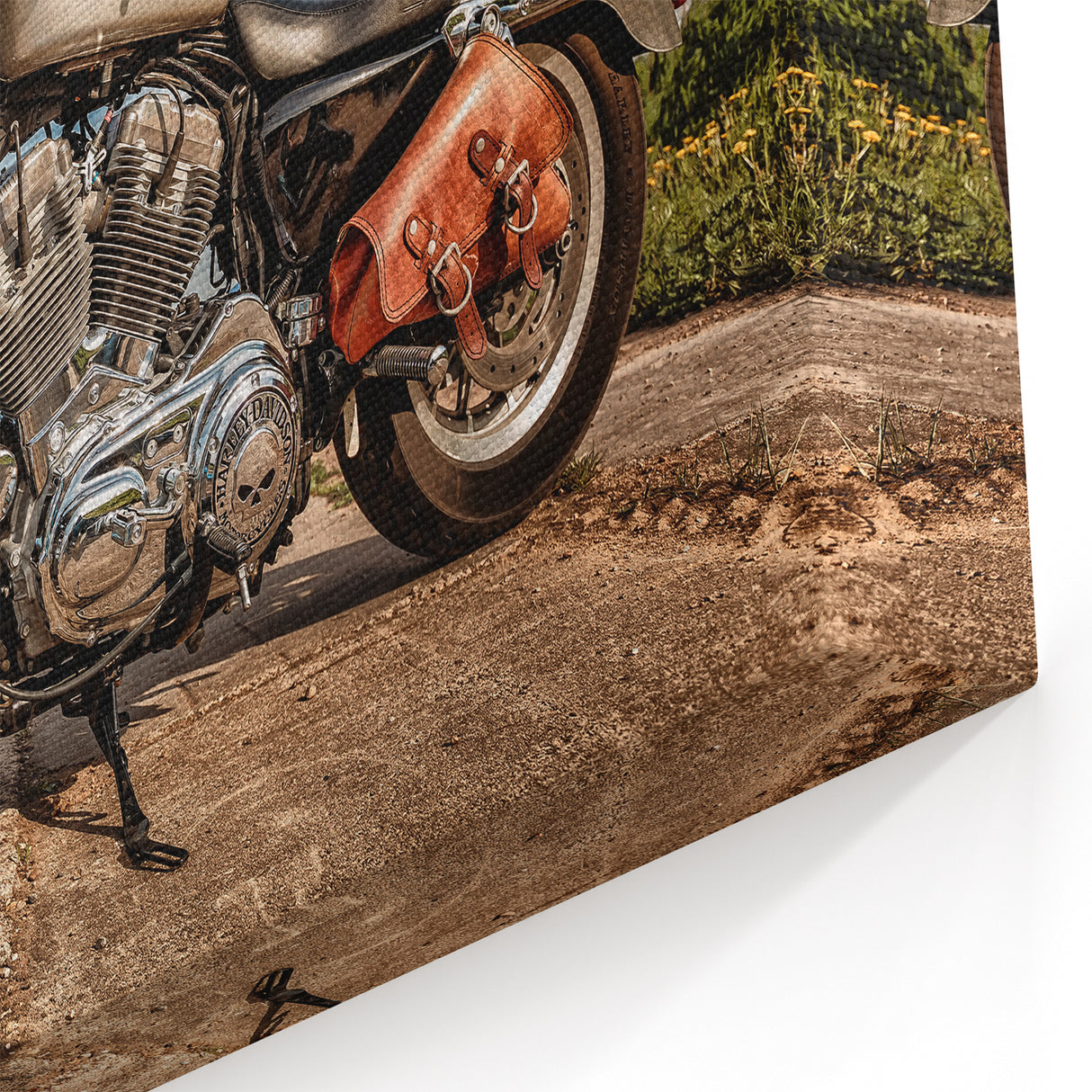 Classic Motorcycle Photography Print - Harley Davidson Wall Art