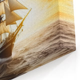 Majestic Tall Ship at Sunset Wall Art | Nautical Canvas for Coastal Homes