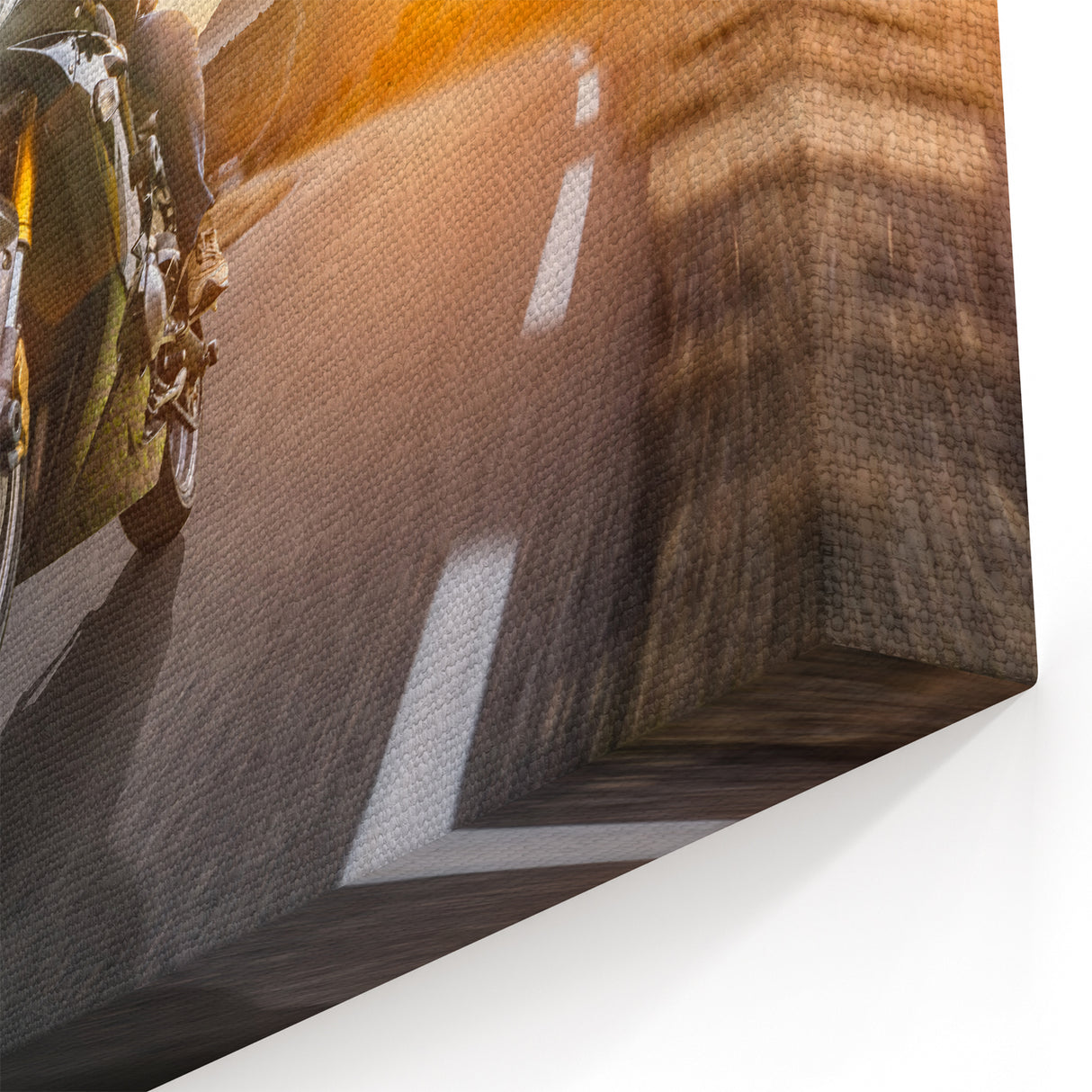 Modern Motorcycle Photography - High-Speed Sunset Ride Wall Art