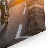 Modern Motorcycle Photography - High-Speed Sunset Ride Wall Art