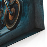 Artistic Custom Motorcycle Wall Art - Ornate Vintage Bike Canvas Print