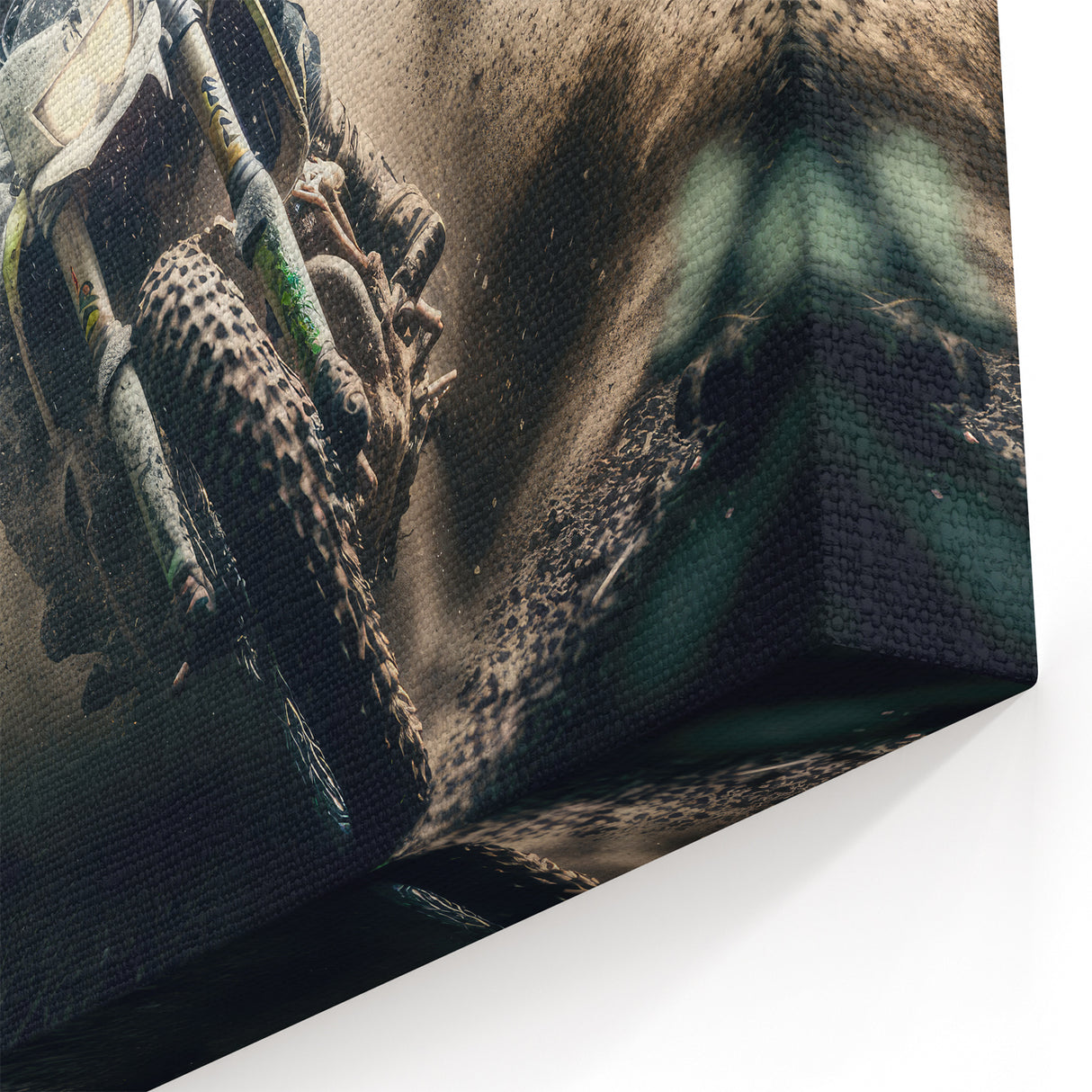 Dynamic Dirt Bike Wall Art - Off-Road Adventure Action Canvas Print