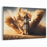 Desert Rally Motorcycle Wall Art - Extreme Off-Road Adventure Print