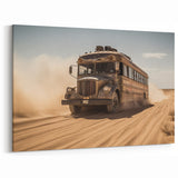 Dusty Desert Bus Wall Art - Vintage Service Vehicle Print