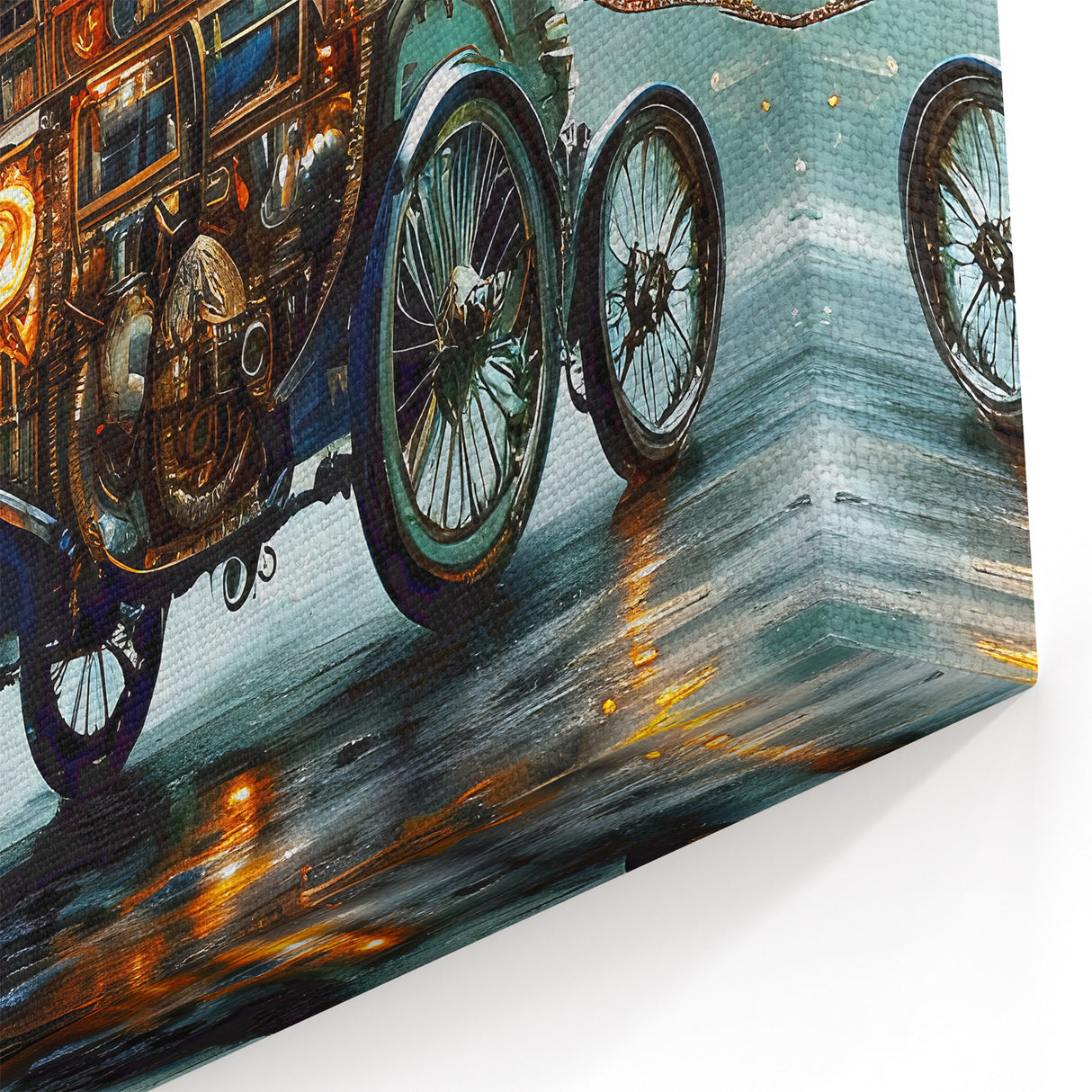 Steampunk Vehicle Wall Art - Futuristic Service Vehicle Print