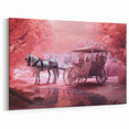 Enchanted Pink Carriage Wall Art - Fairytale Service Vehicle Print