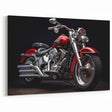 Classic Motorcycle Canvas - Vintage Red Bike Wall Art Print
