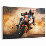 Modern Motorcycle Prints - High-Speed Racing Art for Wall Decor
