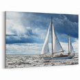 Stormy Seas Sailboat Wall Art | Nautical Canvas for Dramatic Decor