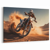 Custom Motorcycle Artwork - Off-Road Dirt Bike Action Wall Print