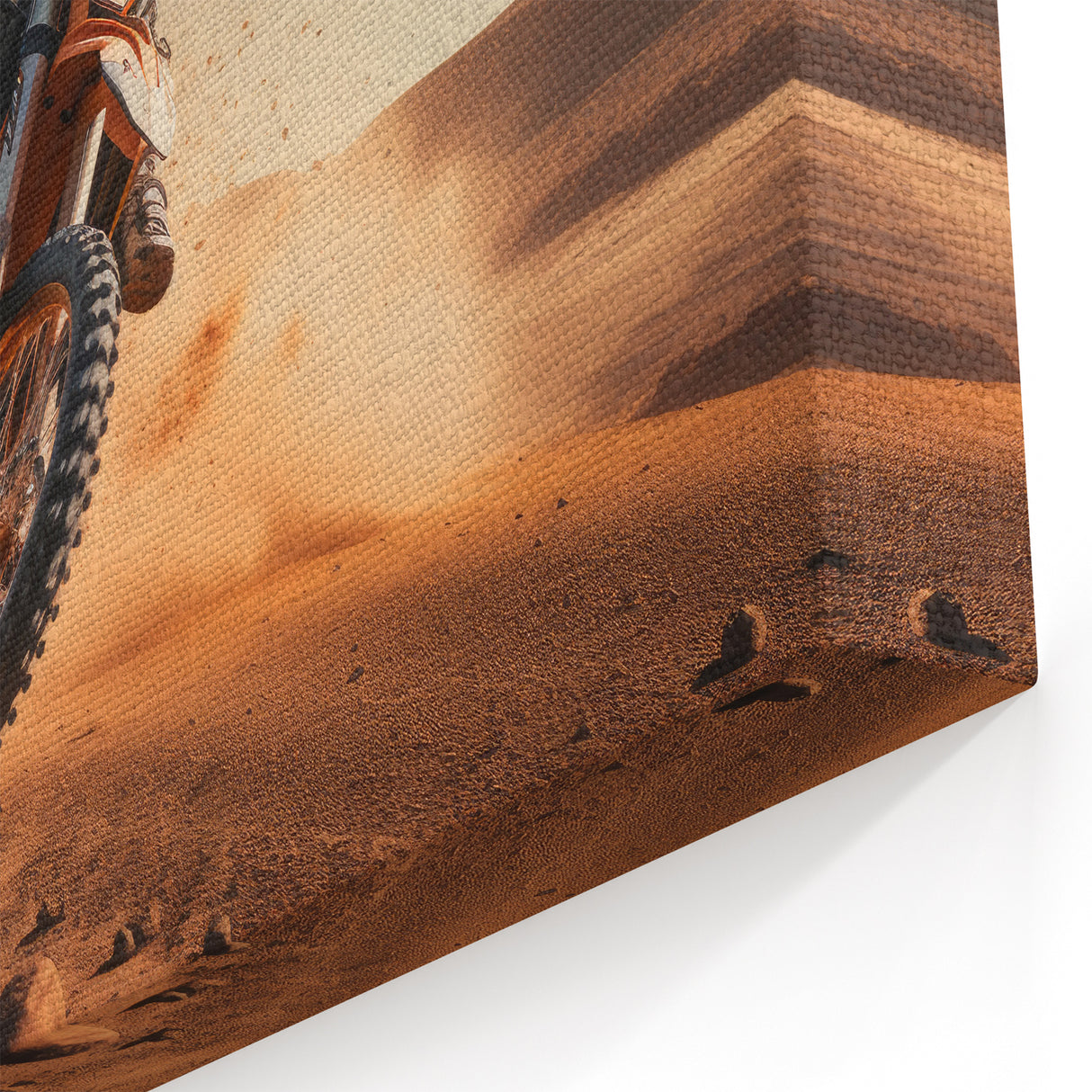 Custom Motorcycle Artwork - Off-Road Dirt Bike Action Wall Print