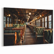 Vintage Train Interior Wall Art - Luxurious Service Vehicle Print