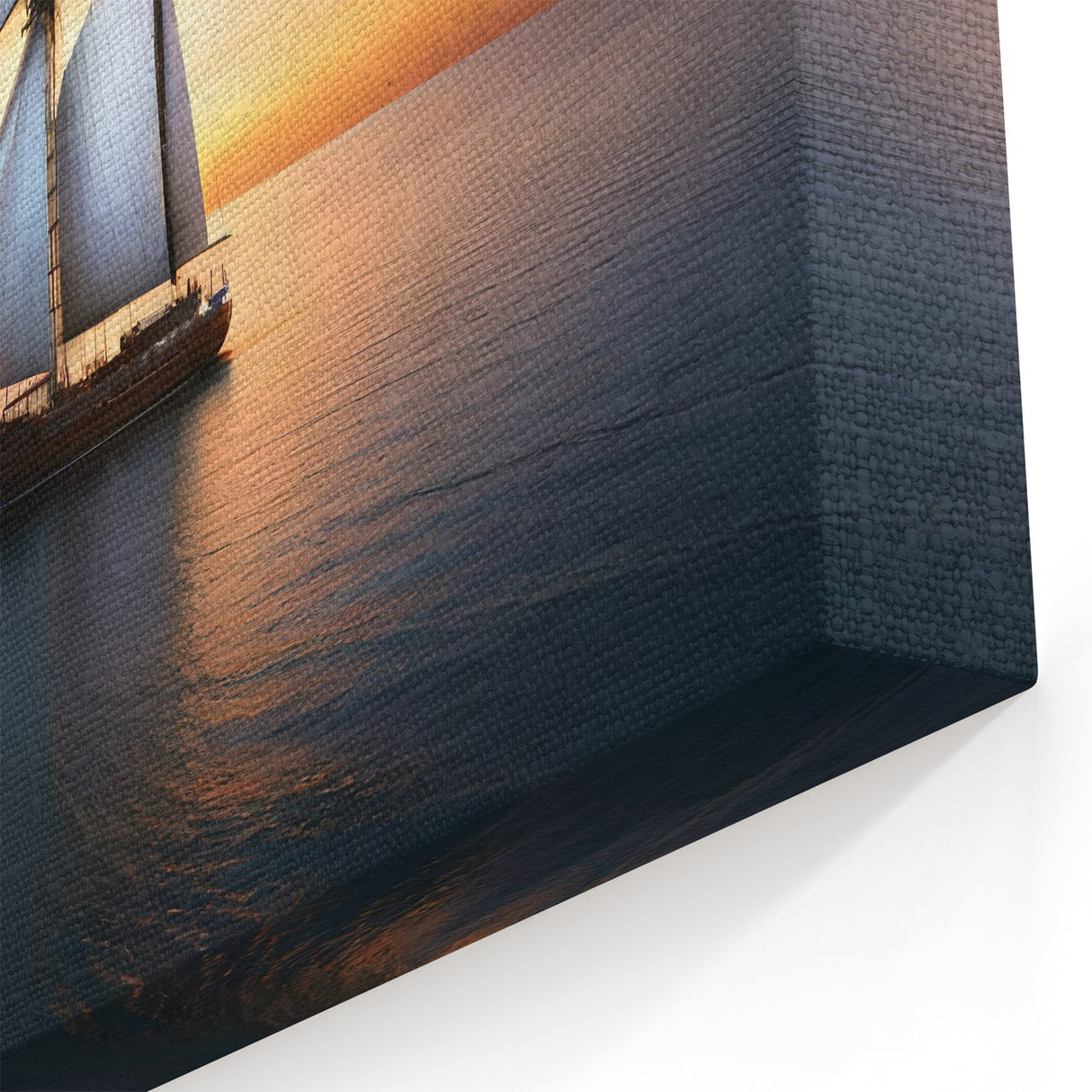 Celestial Sailing Journey - Nautical Canvas Art | Sailboat at Sunset