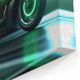 Modern Motorcycle Prints - Futuristic Neon Bike Wall Art