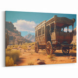 Wild West Stagecoach Wall Art - Vintage Service Vehicle Print