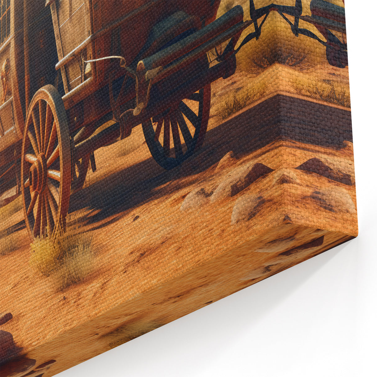 Wild West Stagecoach Wall Art - Vintage Service Vehicle Print