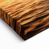 Viking Sunset Voyage - Nautical Canvas Art | Red Sailboat Print