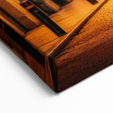 Vintage Service Vehicles Wall Art - Classic Tram at Sunset Canvas Print