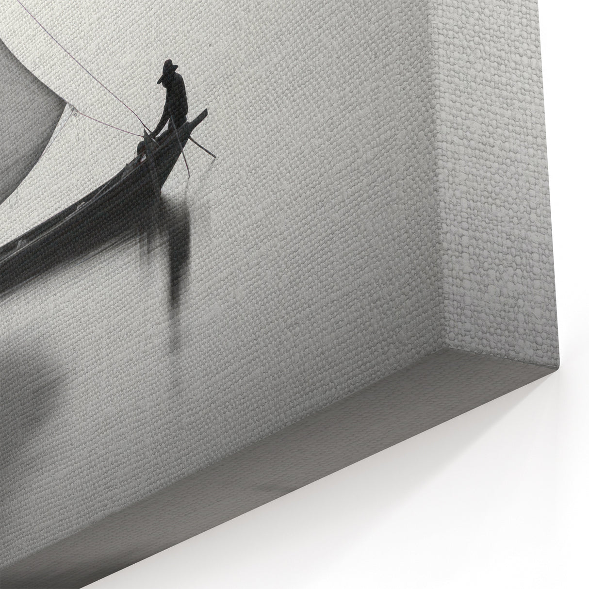 Silent Reflection - Nautical Canvas Art | Minimalist Sailboat Print