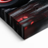 Custom Motorcycle Artwork - Red and Black Chopper Wall Art Print