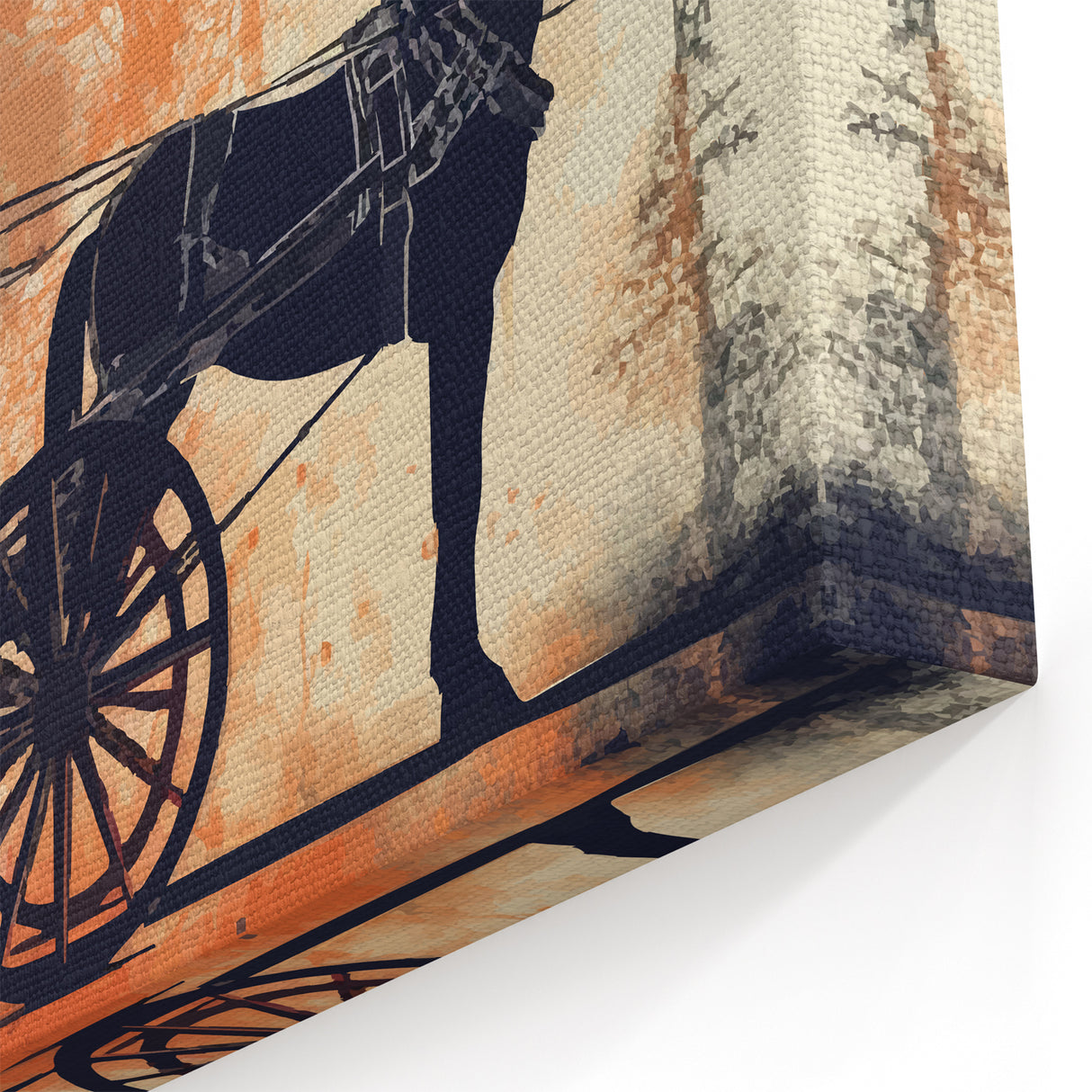 Vintage Horse-Drawn Carriage Wall Art - Historic Service Vehicles Print