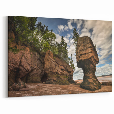 Unique Rock Formation with Trees – Majestic Nature Rock Wall Art