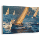 Ocean Racing Adventure - Nautical Canvas Art | Dynamic Sailboat Print