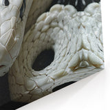 Striking Black & White Snake Wall Art - Serpent Canvas Print Decor