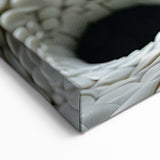 Striking Black & White Snake Wall Art - Serpent Canvas Print Decor