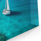 Tropical Serenity - Nautical Canvas Art | Sailboat in Crystal Waters