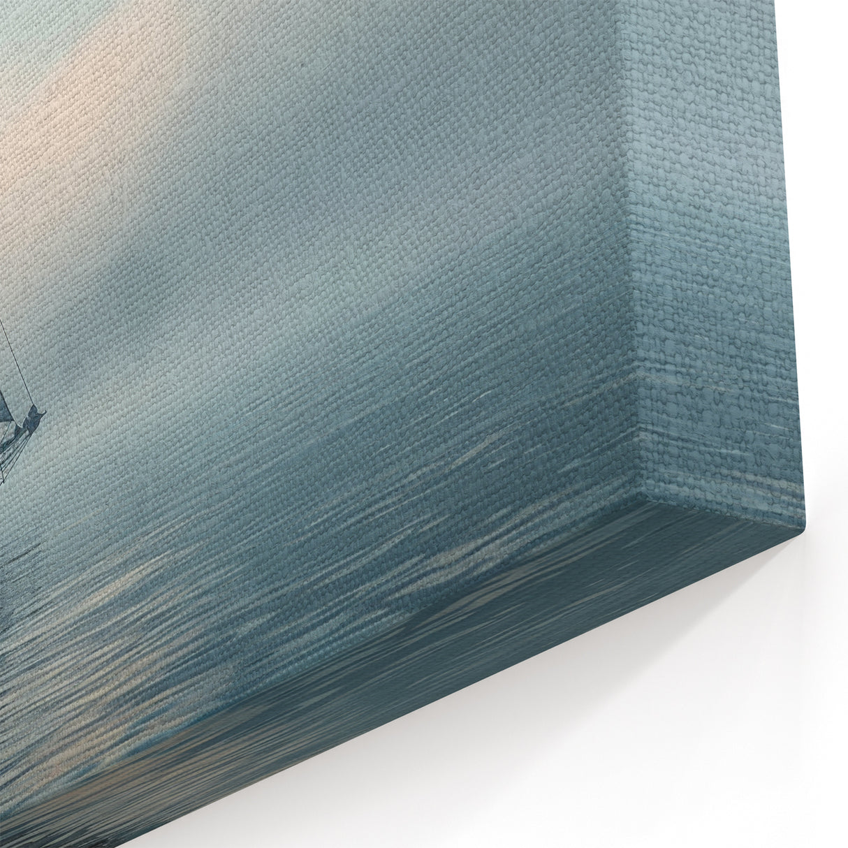 Morning Mist Sail - Nautical Canvas Art | Calm Sailboat Print