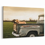 Vintage Truck with Dogs Wall Art - Classic Truck with Photography Print