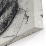 Detailed Snake Illustration Wall Art - Serpent Canvas Print for Nature Lovers
