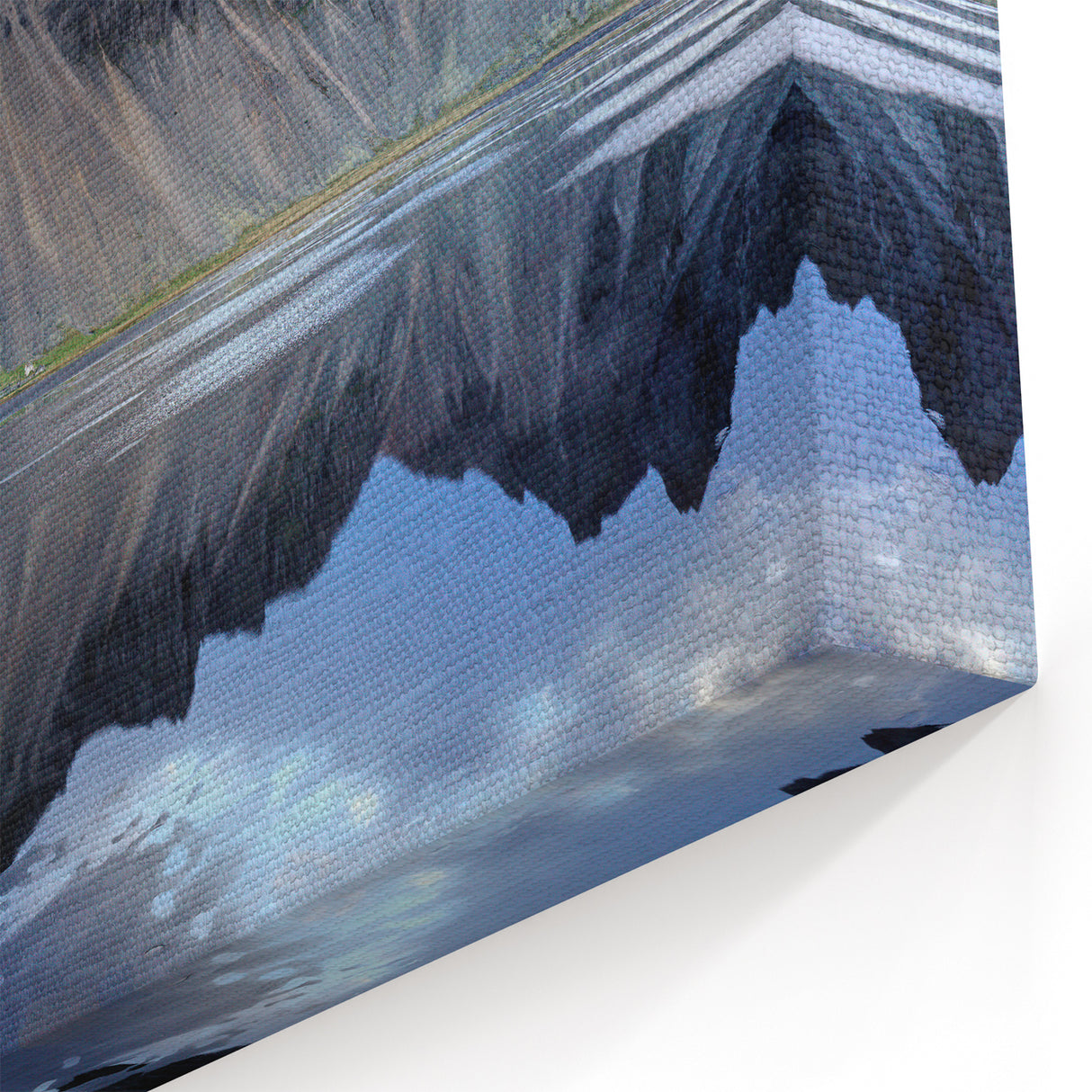 Mountain Reflection in Calm Waters – Serene Nature Rock Wall Art
