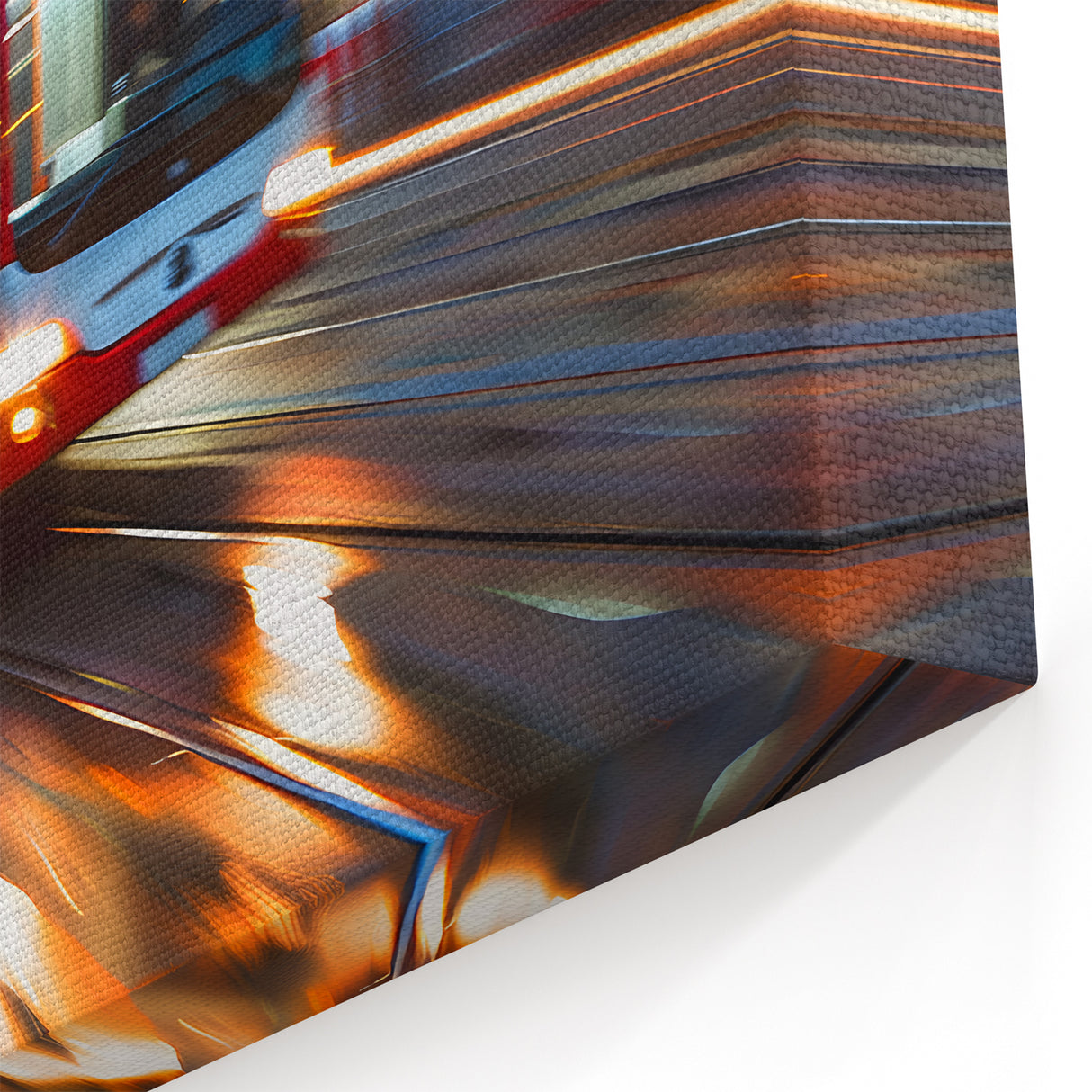 Dynamic City Bus Wall Art - Modern Service Vehicles Canvas Print