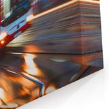 Dynamic City Bus Wall Art - Modern Service Vehicles Canvas Print