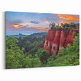 Red Rock Cliffs at Sunset – Vibrant Nature Rock Landscape Wall Art