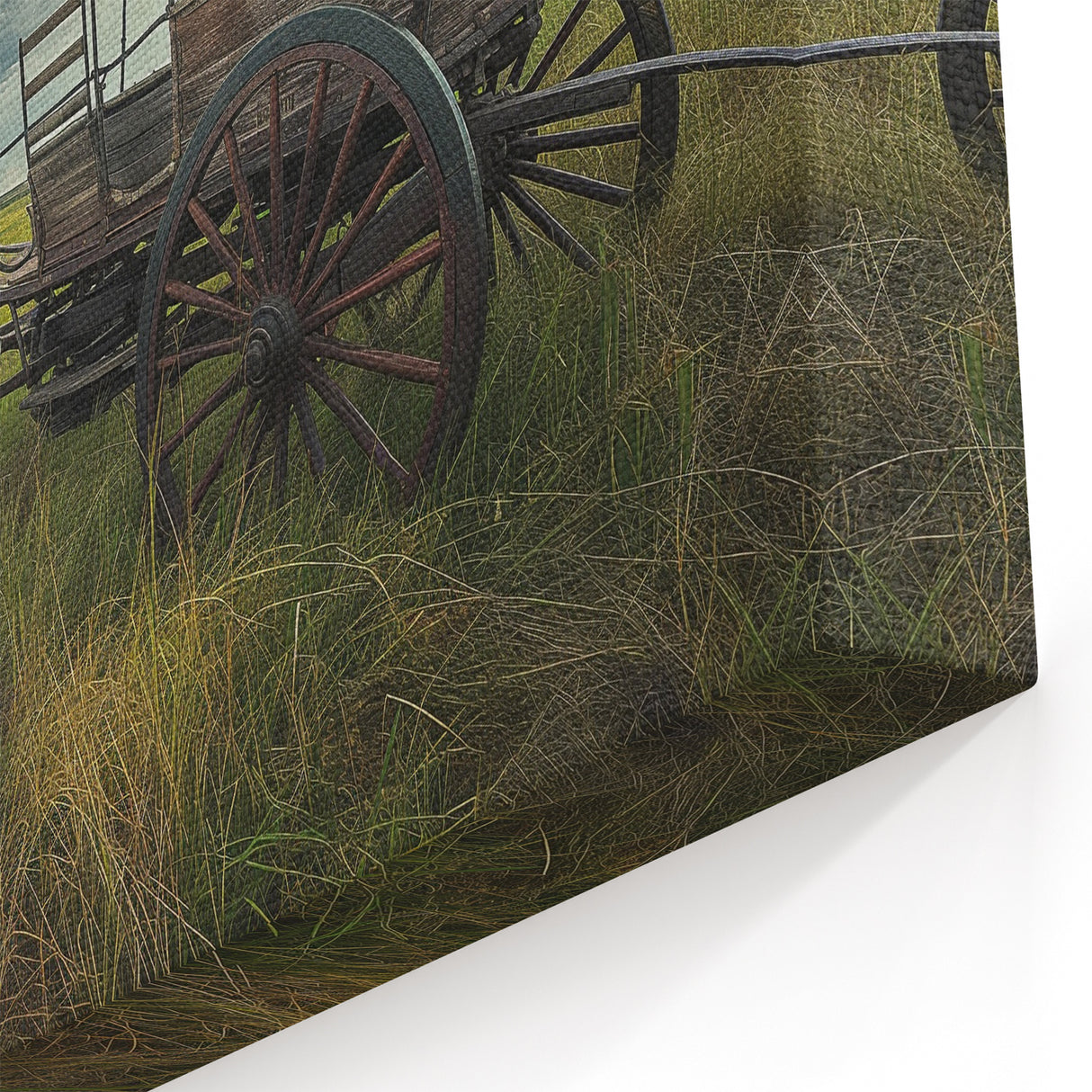 Rustic Horse-Drawn Wagon Wall Art - Vintage Service Vehicle Canvas Print